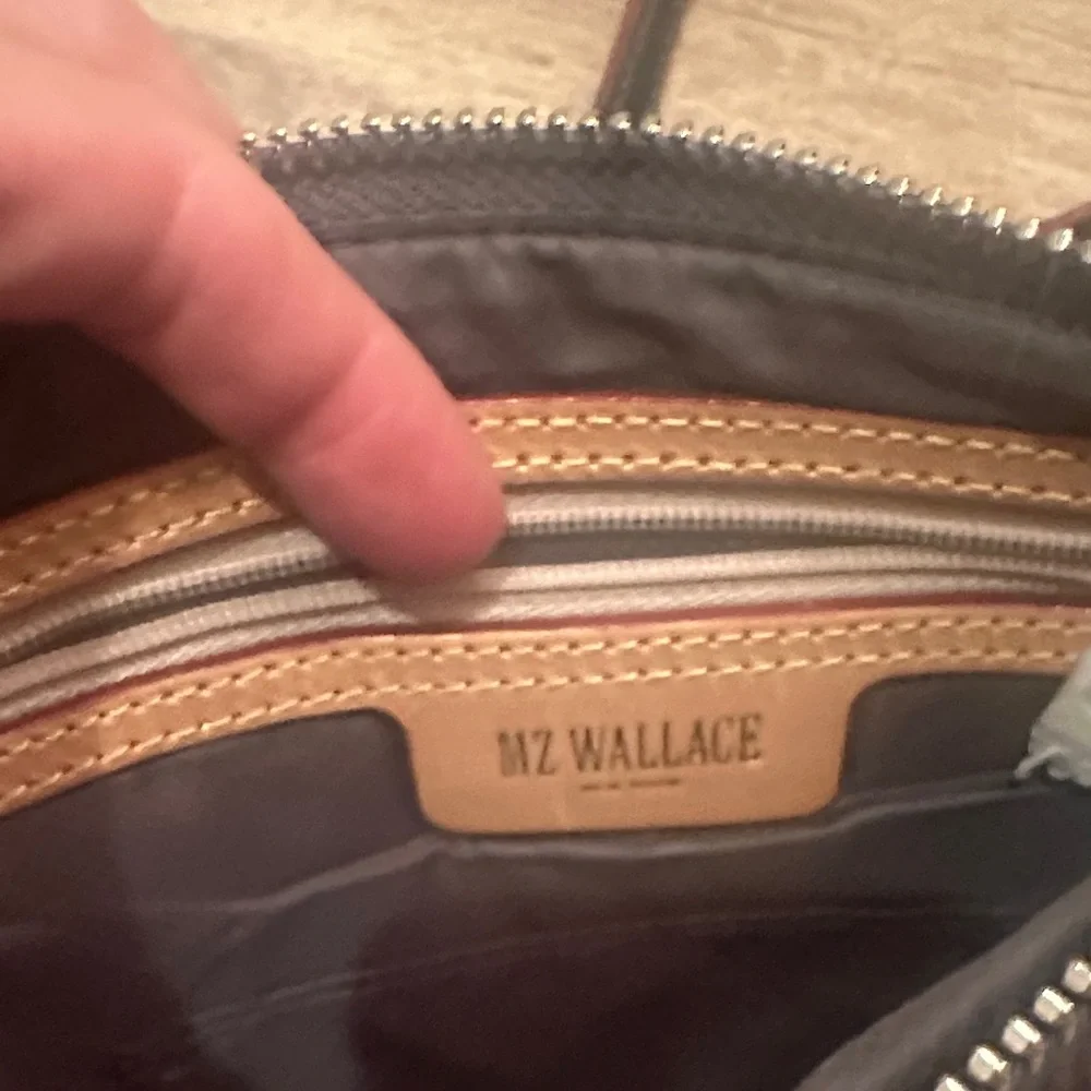 MZ Wallace Black Quilted Crossbody with orange Accents - Picture 4 of 6